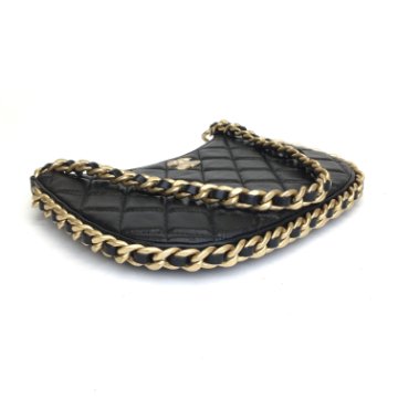 Chanel Round Hobo Bag Lambskin