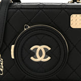 Chanel  Lambskin Quilted Coco Click Bag Black