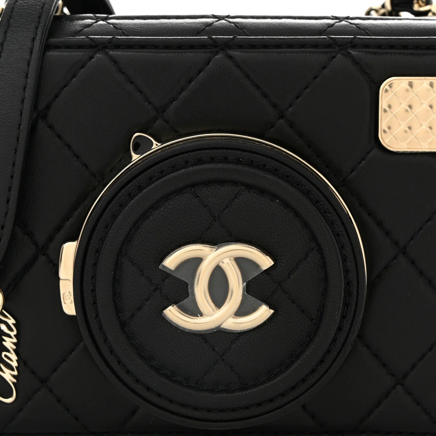 Chanel  Lambskin Quilted Coco Click Bag Black