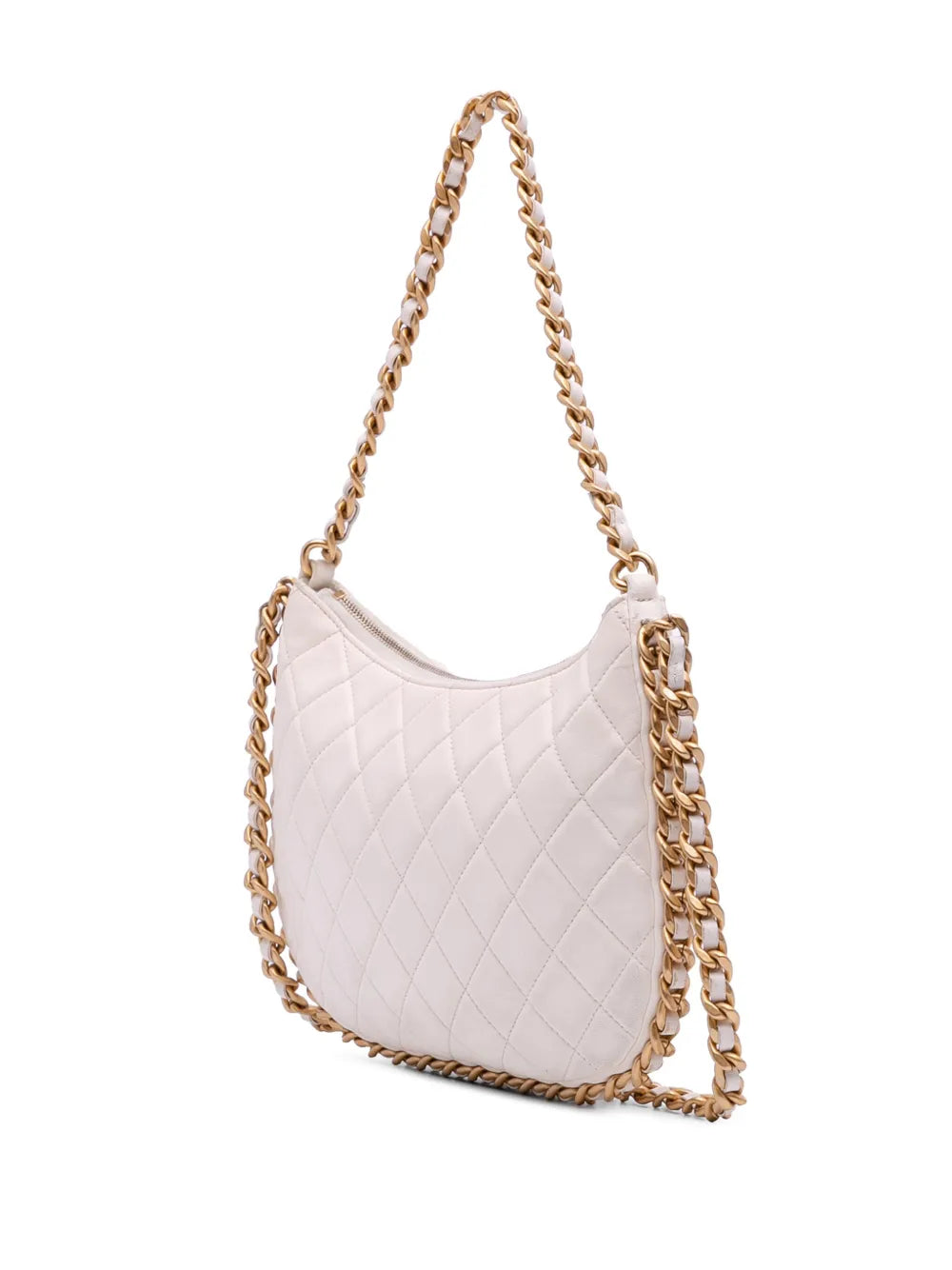 Chanel Round Hobo Bag Lambskin