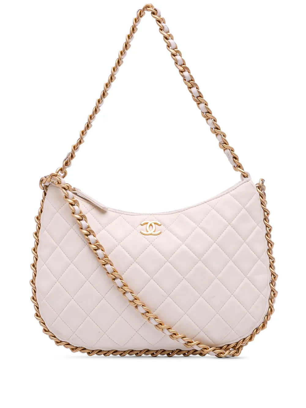 Chanel Round Hobo Bag Lambskin