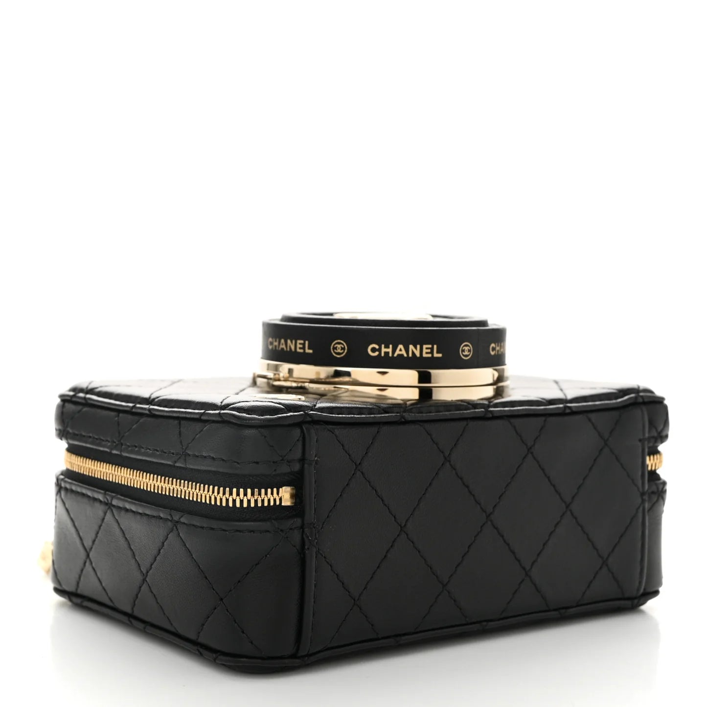 Chanel  Lambskin Quilted Coco Click Bag Black