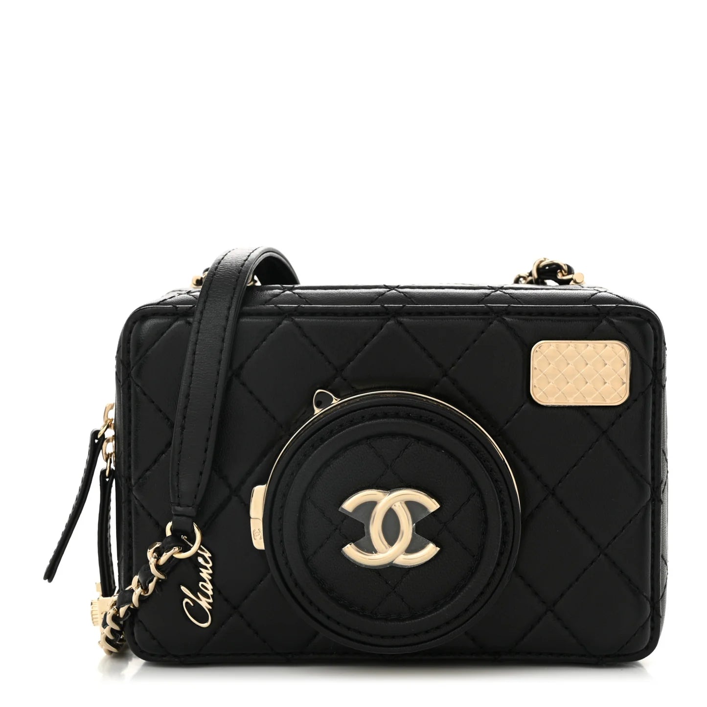 Chanel  Lambskin Quilted Coco Click Bag Black