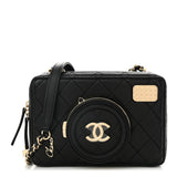 Chanel  Lambskin Quilted Coco Click Bag Black