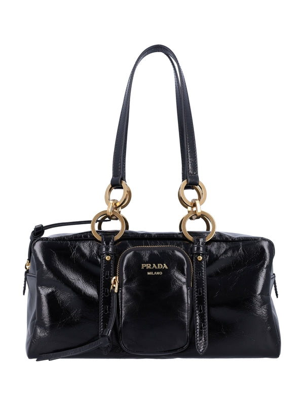 Prada Prada Dangle Leather Shoulder Bag