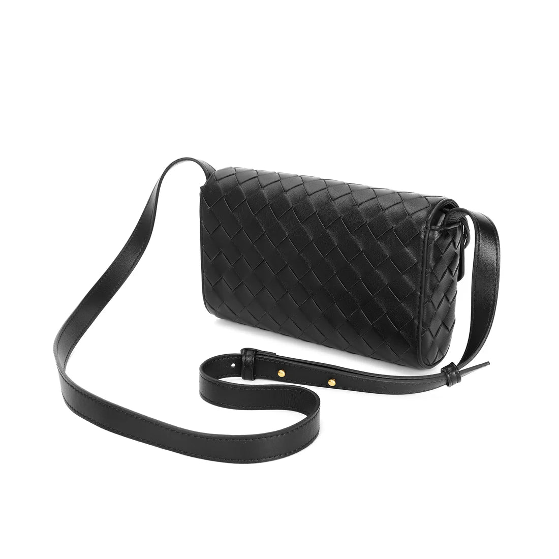 Hand-Woven Leather Shoulder Bag