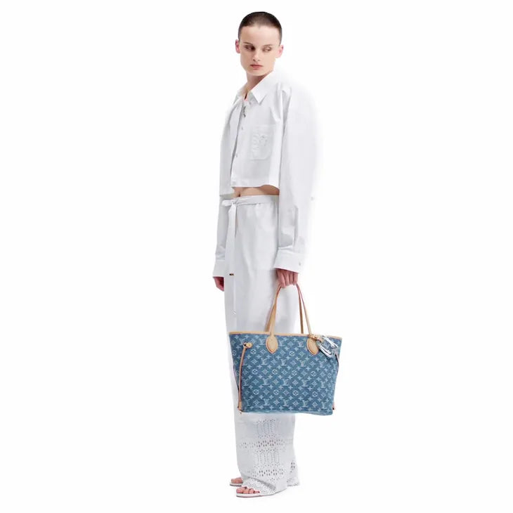 LOUIS VUITTON Neverfull MM Denim Bag