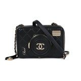 Chanel  Lambskin Quilted Coco Click Bag Black