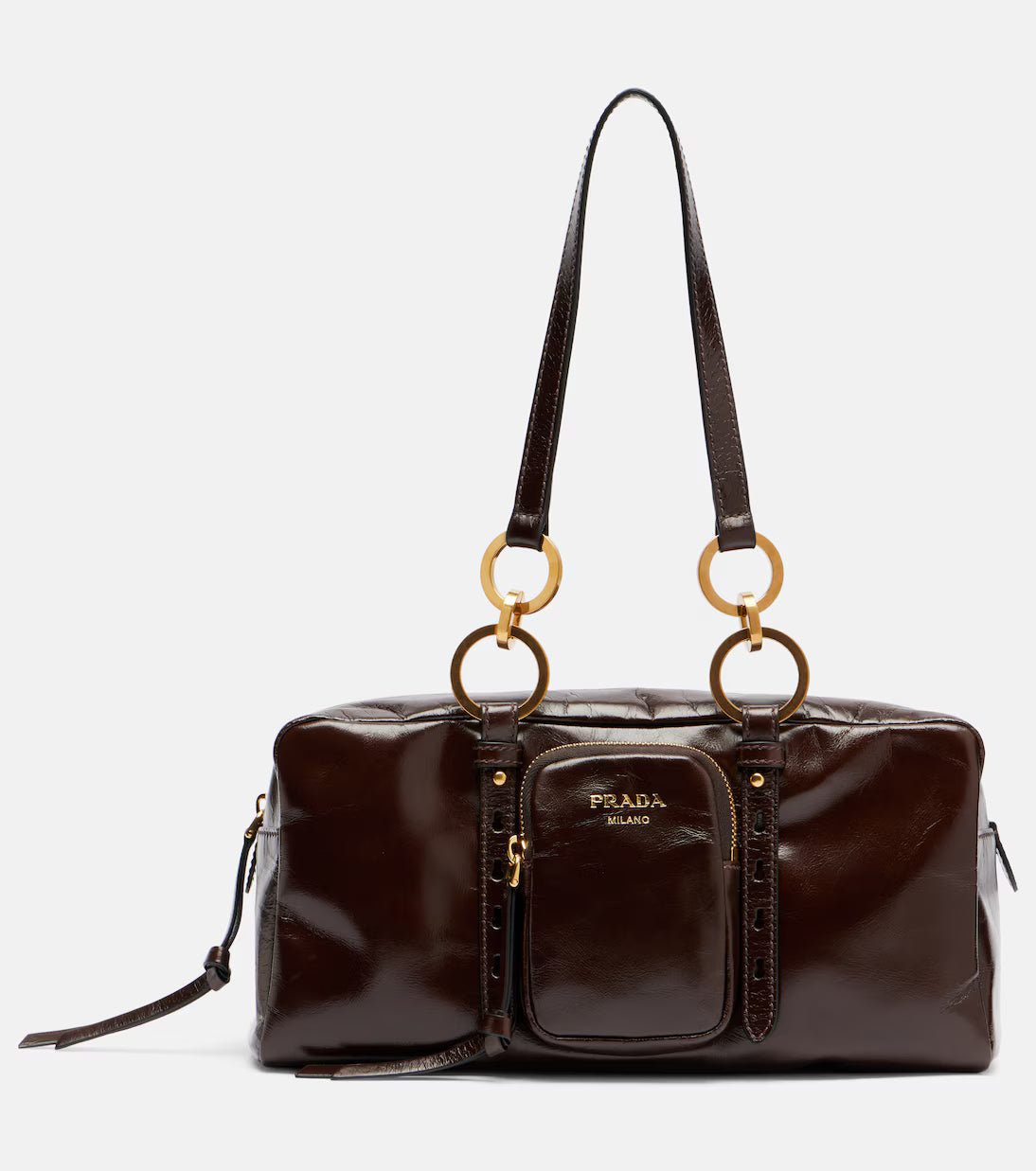 Prada Prada Dangle Leather Shoulder Bag