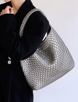 Silver knits bag Handwoven